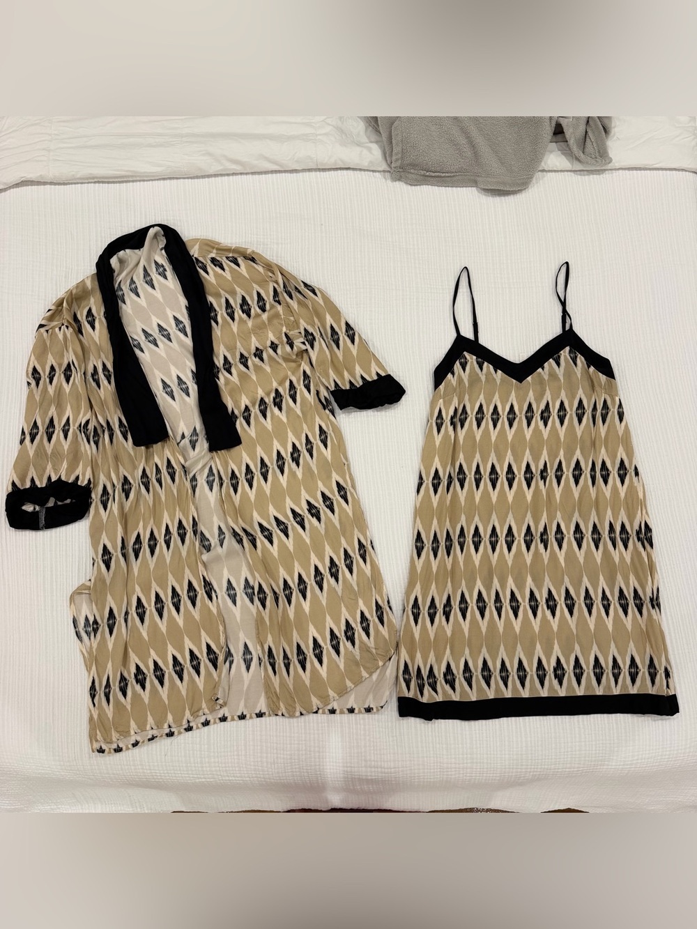 vintage 2000s intimissimi slip dress + robe set